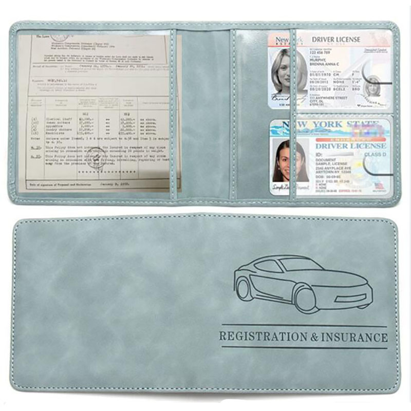 Brown Cow Print Car Document Holder | Glove Box Organizer For Insurance & Registration 2 thumbnail image