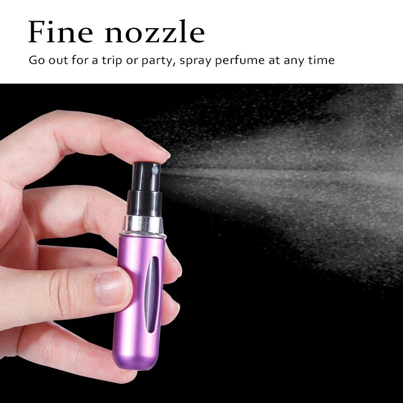 5ml Refillable Mini Perfume Spray Bottle Aluminum Spray Atomizer Portable Travel Cosmetic Container Perfume Bottle. 
