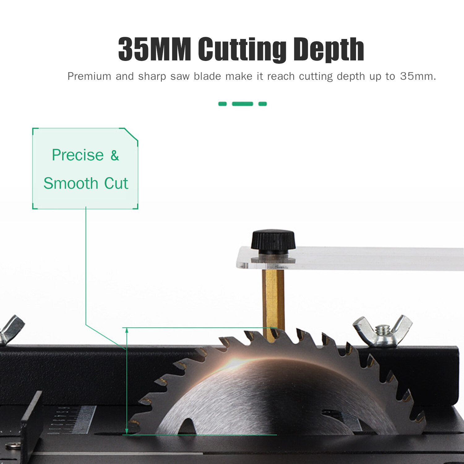 KOGEEK Multi-Functional Table Saw Mini Desktop Saw Cutter Electric Cutting Machine Saw Blade Grinding Wheel Adjustable-Speed Angle Adjustment 35MM Cutting Depth Wood Plastic Acrylic Cutting EU. 