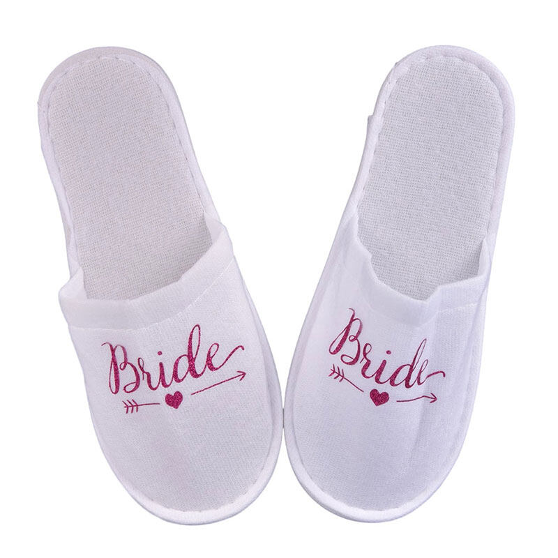 【WEJA】Ministar 1Pair Bride Wedding Decoration Bridesmaid Party Slippers Ladies Party Supplies. 