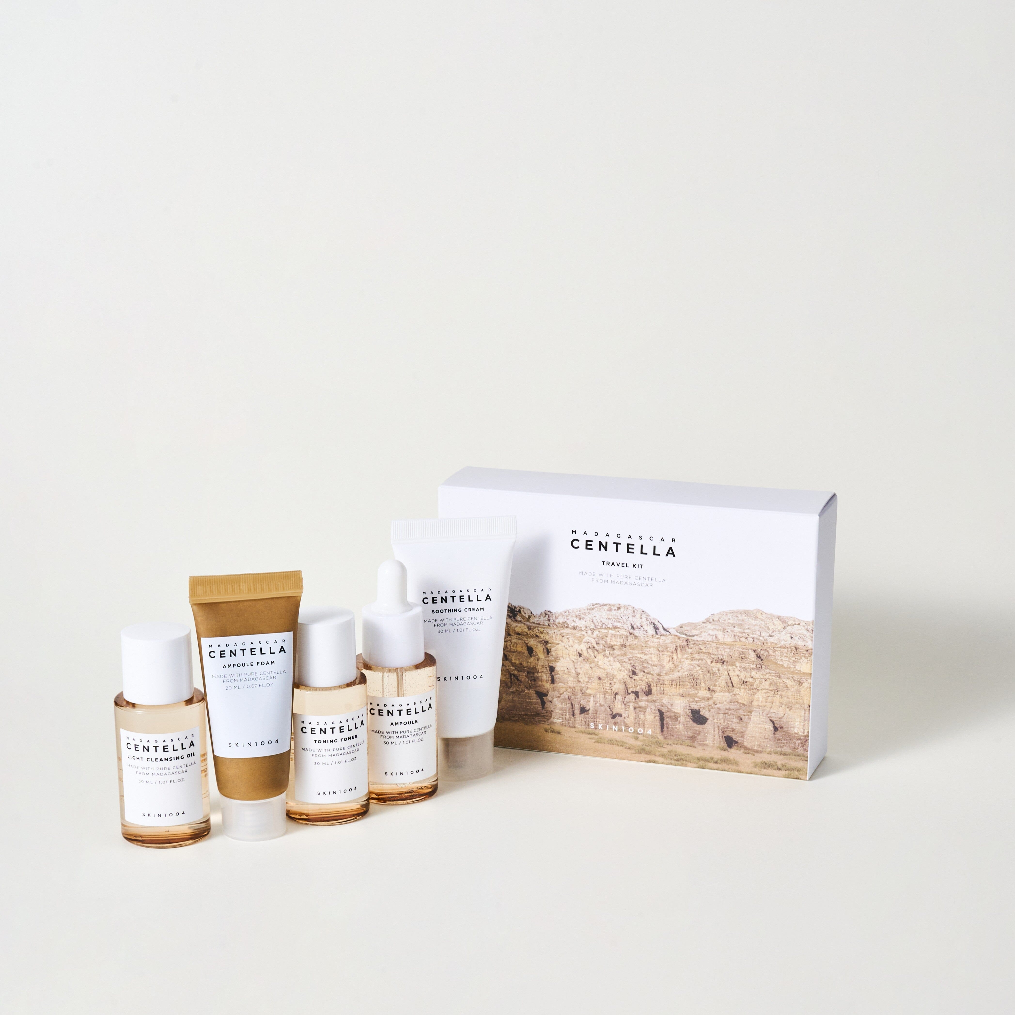 [SKIN1004 OFFICIAL]  Madagascar Centella Travel Kit | The Ultimate 5 Travel-size Skincare Set. 