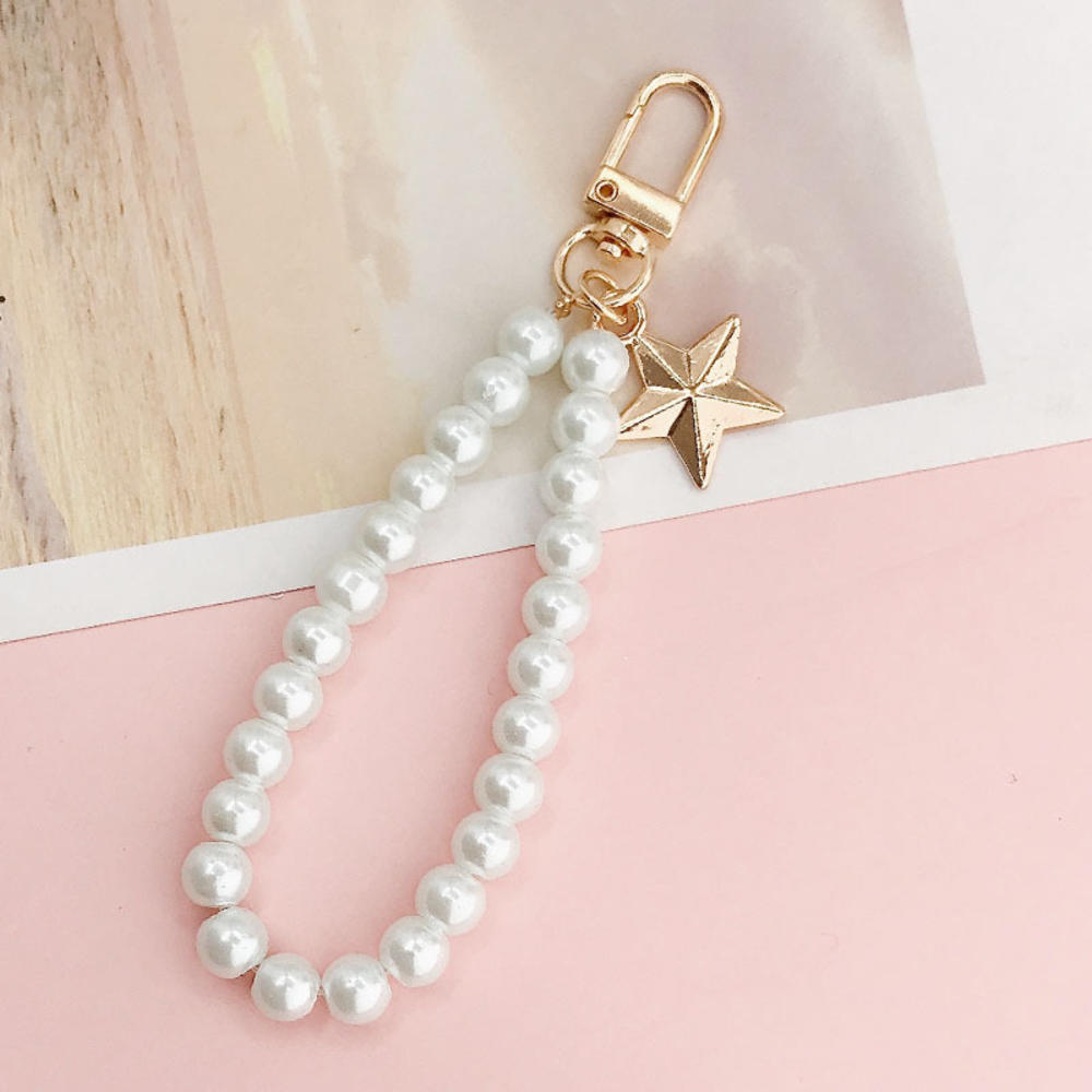 Mobile Phone Chain Pendant Keychain Mobile Phone Case Pearl Pendant DIY Pearl Pendant Pearl Pendant. 