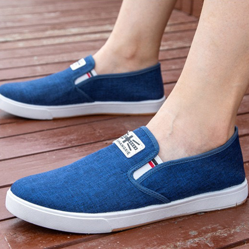 【ALLGOOD】Denim canvas shoes, men's trend running shoes, spring new casual sports shoes, men's. 