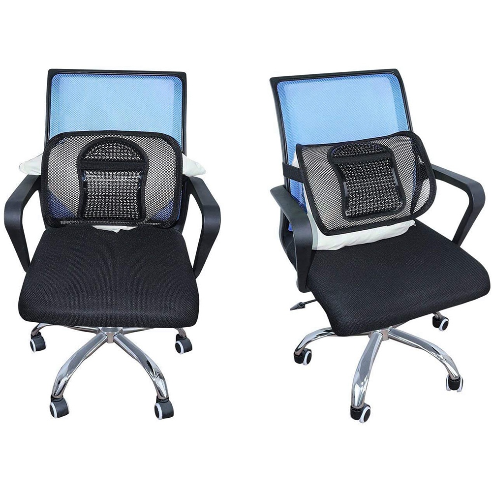 Mesh Back Support for Office Chair, Lumbar/Chair Back Support with Elastic Strap Back Rest for Car Seat/Back Pain Relief. 