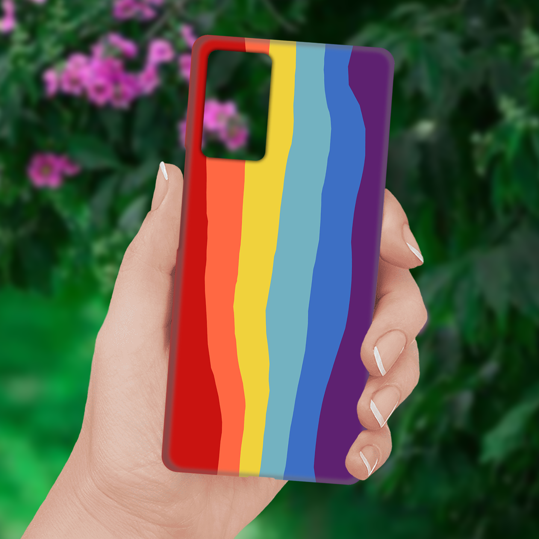 Back Cover For Huawei P30 Lite Rainbow Design. 