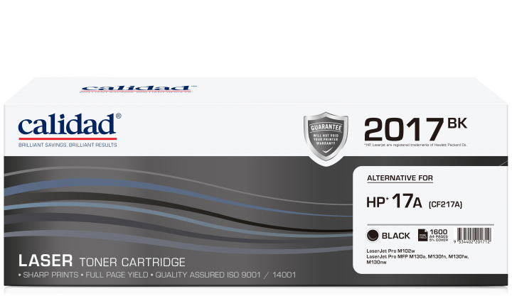 HP 17A (CF217A) Calidad 2017-BK-V