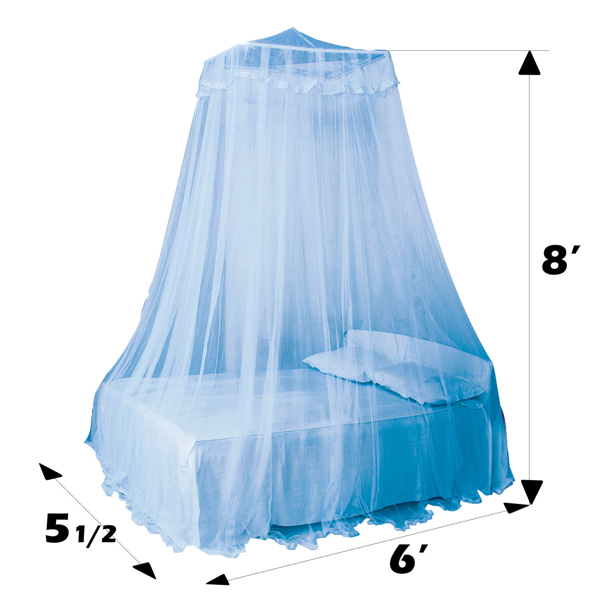C four Superfit Square framed Side Open Mosquito Net for Large Bed ( 5 x 6 ). 