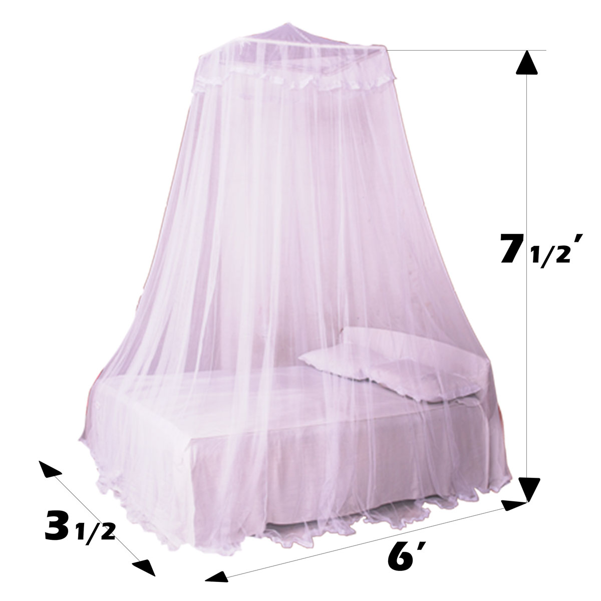 C four Superfit Square framed Mosquito Net for Single Bed ( 3 x 6 ). 
