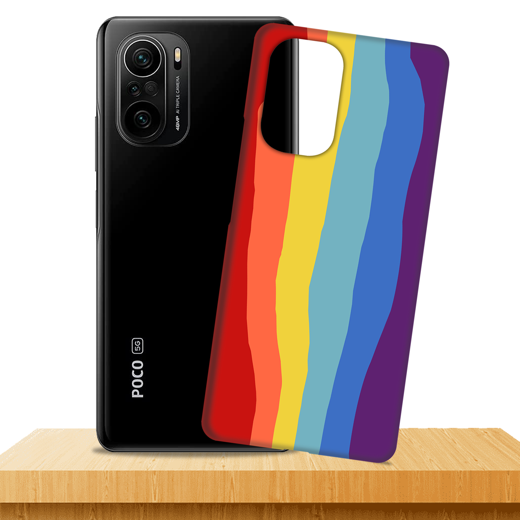 Back Cover For Huawei P30 Lite Rainbow Design. 