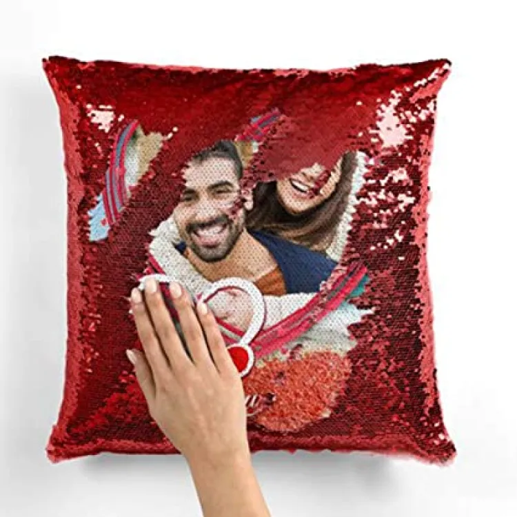 Personalized sequin flip clearance pillow